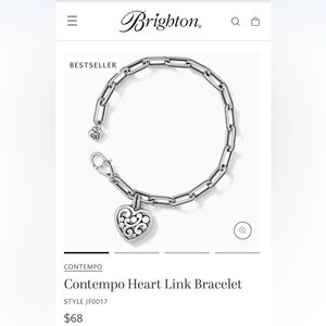 Brighton Contemporary Heart Link Bracelet